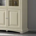 Vitrina com 2 portas de madeira e 2 portas de vidro Fabricado na Itália - Fenrir Viadurini