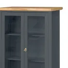 Vitrina de madeira com 1 gaveta, 2 portas e 2 prateleiras Made in Italy - Nanna Viadurini