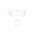 Vondom Bum Bum sofá de jardim lacado preto design moderno Viadurini