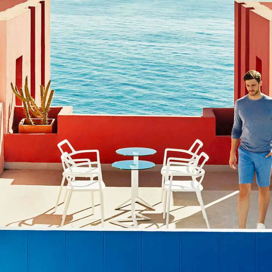 Vondom Delta cadeira de jardim de polipropileno design moderno Viadurini