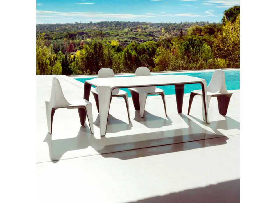 Mesa de jardim Vondom F3 L190xP90cm polietileno de design moderno Viadurini