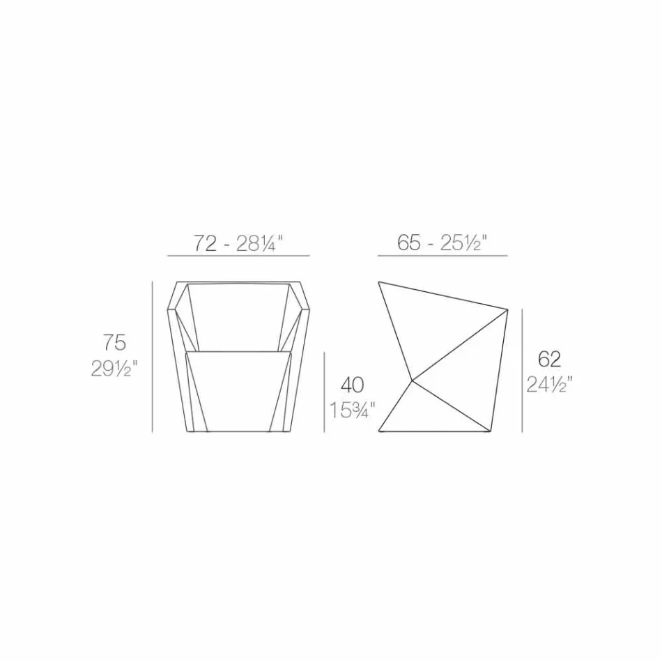 Vondom Faz poltrona de jardim lacada a branco com design moderno Viadurini