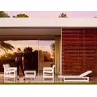 Cama de jardim design Vondom Frame em polietileno branco Viadurini