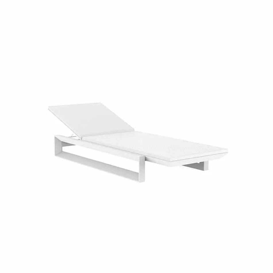 Cama de jardim design Vondom Frame em polietileno branco Viadurini
