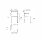 Cadeira de quartzo Vondom com braços de design moderno Viadurini