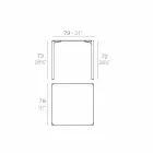 Mesa quadrada ao ar livre Vondom Quartz de design moderno Viadurini