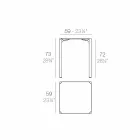 Mesa quadrada ao ar livre Vondom Quartz de design moderno Viadurini