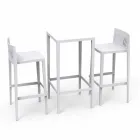 Vondom Spritz Conjunto de mesa de jardim e duas cadeiras de design branco Viadurini