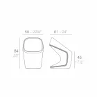 Cadeira de jardim Vondom Ufo em design branco moderno Viadurini