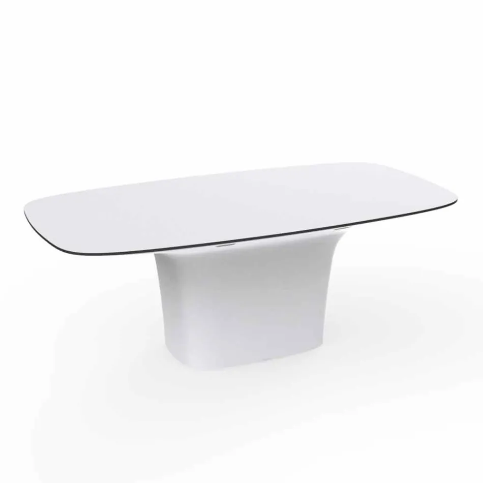 Vondom Ufo design branco mesa ao ar livre L200xP100 cm Viadurini