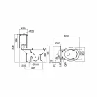 Monobloco clássico de água em cerâmica branca com caixa fabricada em Itália - Marwa Viadurini